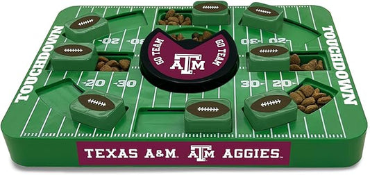 Pets First NCAA Texas A&M Large Puzzle Toy, New Size, Interactive Dog Treat & Slow Feeding Toy