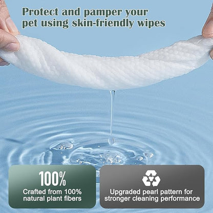 Unscented Pet Wipes for Dogs and Cats (400 Count) - Hypoallergenic Biodegradable Grooming Wipes for Cleaning Paws, Face, Body & Fur - Gentle Deodorizing Dog Wipes & Cat Wipes for Daily Use