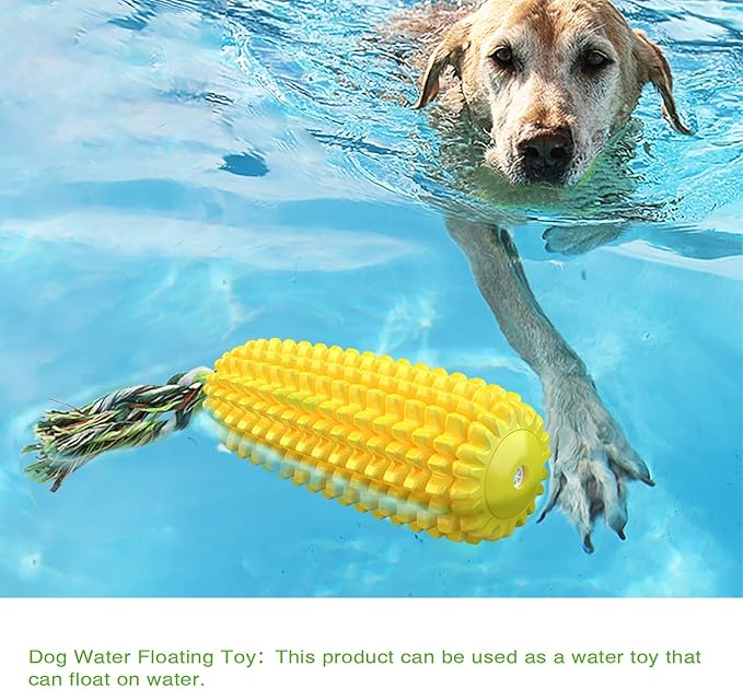 Dog Chew Toys, Dog Toys for Aggressive Chewers Small Medium Large Breed, Interactive Corn Toys Puppy Toothbrush, Tough Teething Toy for Small Medium Large Breed (Yellow)