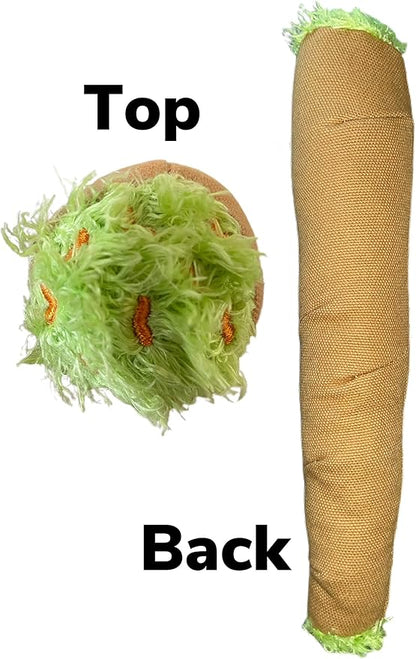My Name is B, Cute Stuffed Parody Blunt Dog Toy, Funny Squeaky Weed Toy, Cool Plush Novelty 420 Gift for Pets & Their Owners, Sized for Puppies & Small, Medium & Large Breeds, For Fetch & a Photo Prop