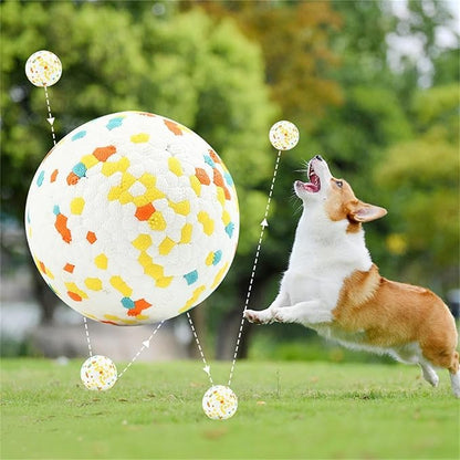 Indestructible Dog Chew Toy for Aggressive Chewers - 4 Pack Interactive Dog Ball,Durable ETPU Toy for Large Medium Small Dogs(4-Pack-White)