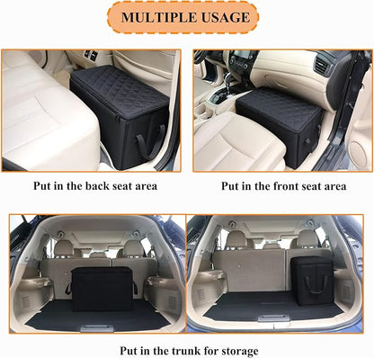 Dog Car Seat Extender with Storage, Front & Back Seat Extender for Dogs, Gap Seat Filler for Car, Suitable for Dogs up to 200lbs (Small Size: 19.3"x9.85"x13")