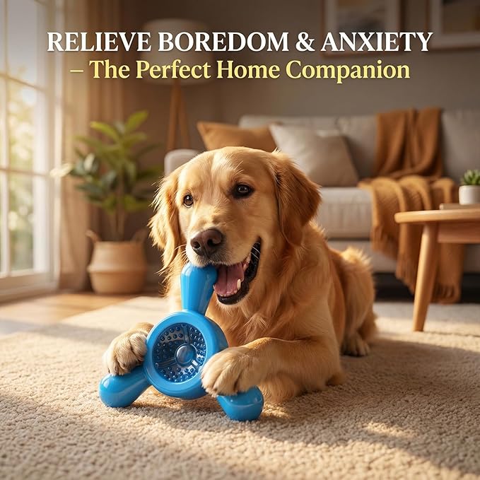Dog Chew Toy for Aggressive Chewers – Tough Nylon Dog Toy for Teething Small Breeds, Durable Puppy Bone for Teeth Cleaning & Boredom Relief, Ideal Dog Birthday Gift,Sky Blue