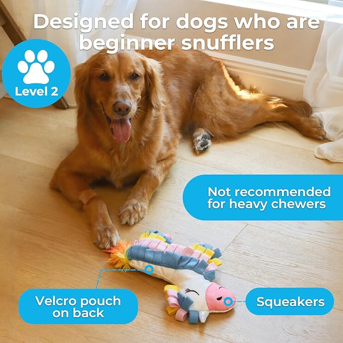 Dog Toys Plush with Squeaky & Treat Hiding Features - Mental Stimulation Enrichment Toy for Large Breed Dogs - Machine Washable Slow Feeder to Keep Dogs Busy，Fiesta Piñata