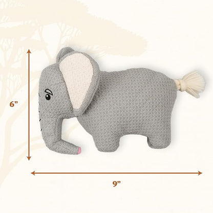 Dog Toys | Plush Toy Elephant Stuffed Animal for Dogs | Eco Friendly Toy - Easy to Clean and Made from Non Toxic Materials