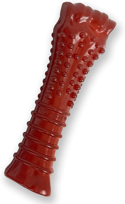 Nylabone Textured Bone Power Chew Toy for Dogs, Durable & Tough Dog Toys for Aggressive Chewers, Basted Blast Bacon and Steak Flavor, X-Large Dogs - 50+ lbs, 1 Count
