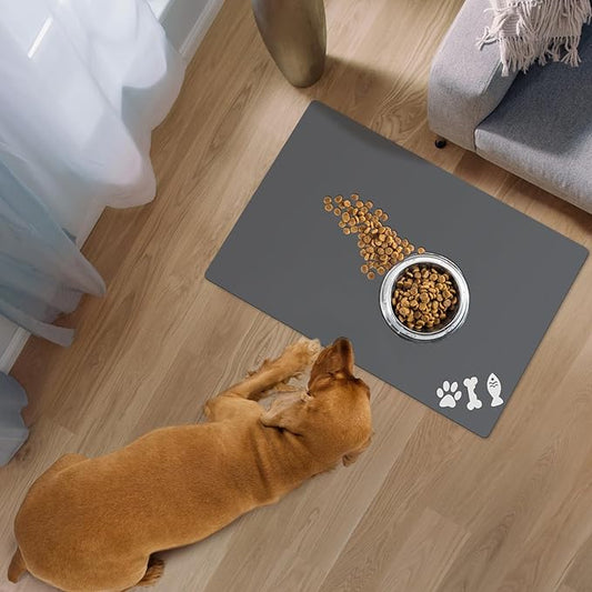 Absorbent Dog Food Mat, No Stains Quick Dry Dog Water Dispenser Mat, Pet Accessories Supplies,Easy Clean Dog Bowl Mat, Multiple Colors, Sizes & Purposes