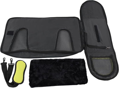 EliteField Deluxe Soft Pet Carrier (3 Year Warranty, Airline Approved), Multiple Sizes and Colors Available (18" L x 10" W x 11" H, Black+Lemon Green)