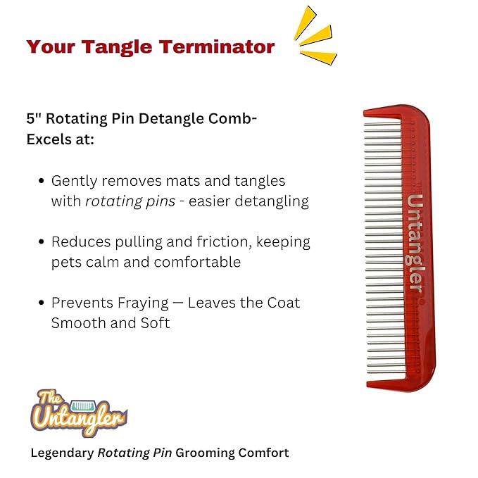 Pet Comb (5", Ferrari Red)