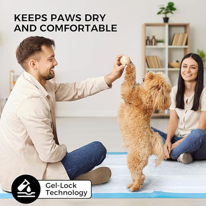 100 Pack 30"x36" Extra Large Dog Pee Pads - Super Absorbent & Leak-Proof Disposable Puppy Training Pads | X-Large Quick-Dry 5-Layer Protection Piddle Pads for Indoor & Outdoor Use
