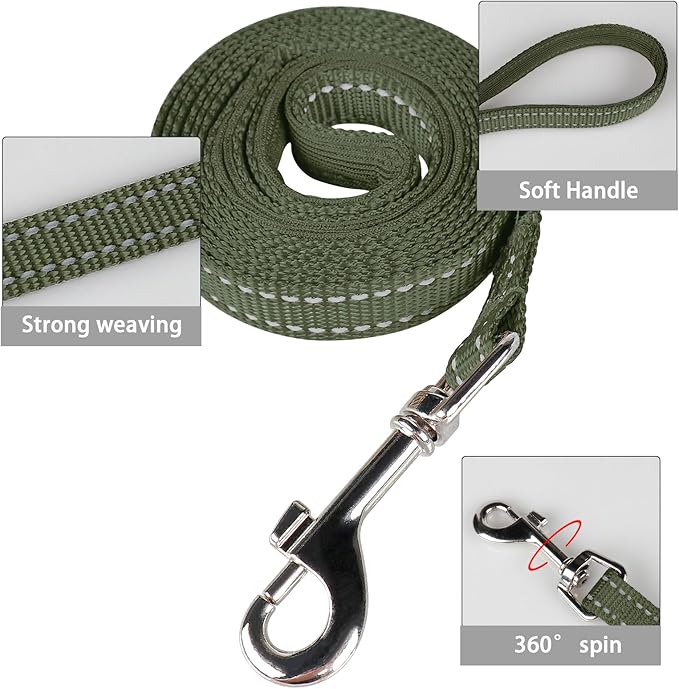 YIMEIS Dog Harness and Leash Set, No Pull Soft Mesh Pet Harness, Reflective Adjustable Puppy Vest for Small Medium Large Dogs, Cats (Army Green, Small (Pack of 1)