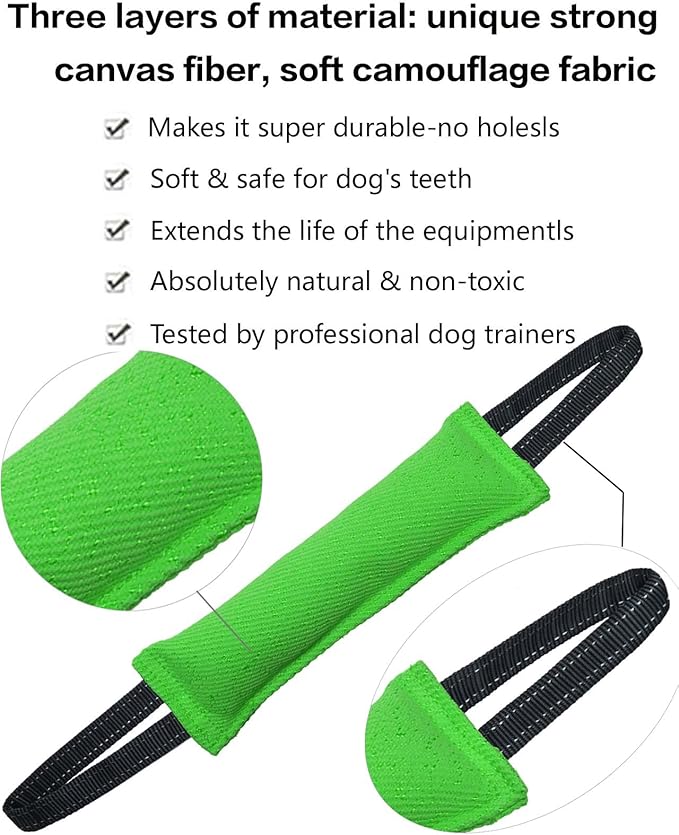 Clysoru tug Toy for Dogs Tug of War Dog Puppy Bite with 2 Strong Handles Made Durable Tear Resistant Stitches