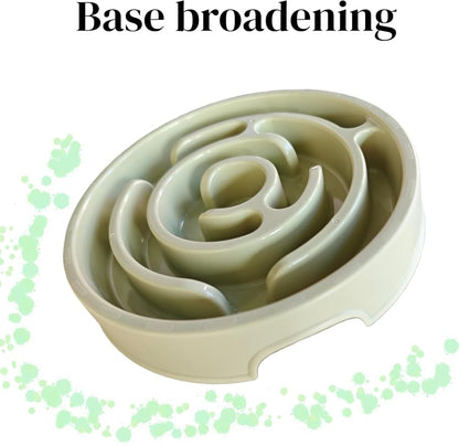 Pet Slow Feeder Bowl - Anti-Choking Maze Design, Universal for Dogs & Cats, Anti-Slip & Anti-Tip (Bowl-Light Green)