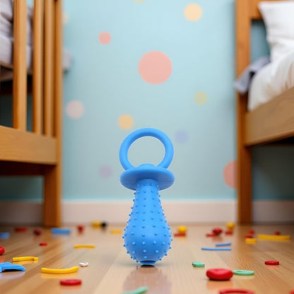 Blue Dog Pacifier,Chew Toys,Mini Bite Resistant Bell Shape Rubber Pacifier,Pet Dog Puppy Molar Chew Training Toy,Bell Chewing Playing Training Toys for Pet Puppy Dog Cat Pet Supplies，Chew Toys, 1