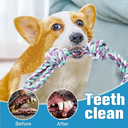 UPSKY Nearly Indestructible Dog Rope Toys for Medium to Large Breeds - Dental Cleaning, Aggressive Chewer, Tug & Teething Toy
