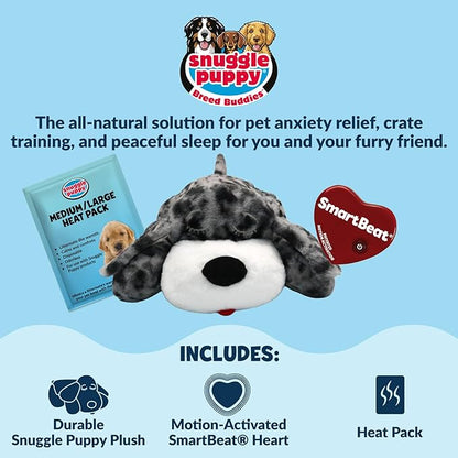 Snuggle Puppy Heartbeat Puppy Toy for Large Breeds, Breed Buddies Collection-Great Dane, Plush Dog Toy with Real-Feel Pulse and Heat Pack for Crate Time, First Nights, and Rest