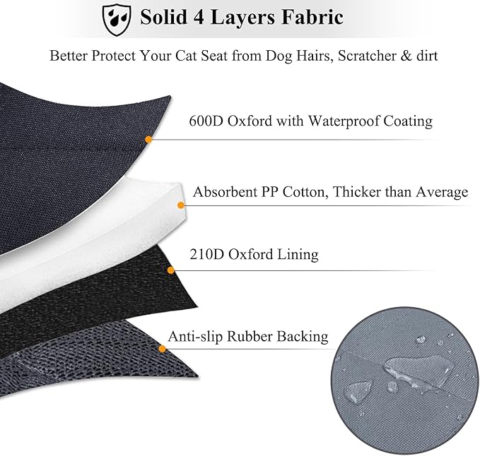 VIVAGLORY Dog Seat Cover Quickcover Seat Protector for Dog, Backseat Cover for Car SUV & Truck, Back Rear Backseat Bench Protector, Large, Grey
