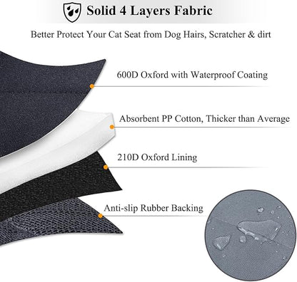 VIVAGLORY Dog Seat Cover Quickcover Seat Protector for Dog, Backseat Cover for Car SUV & Truck, Back Rear Backseat Bench Protector, Large, Grey