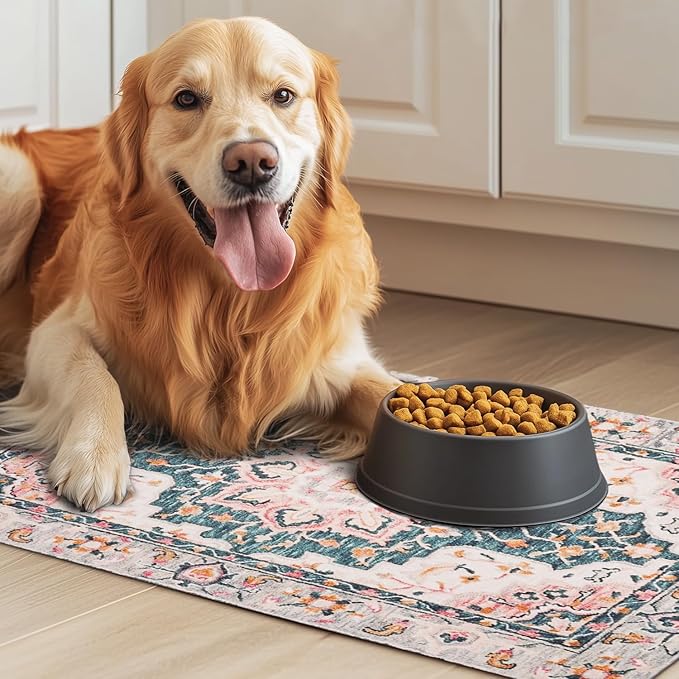 Dog Food Mat for Floors Waterproof Quick Dry Pet Placemat Cat Feeding Bowls Mats for Food and Water, Eco-Friendly Dog Accessories Diatomite Pets Supplies 12" X 20"