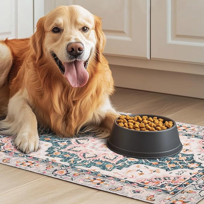 Dog Food Mat for Floors Waterproof Quick Dry Pet Placemat Cat Feeding Bowls Mats for Food and Water, Eco-Friendly Dog Accessories Diatomite Pets Supplies 12" X 20"