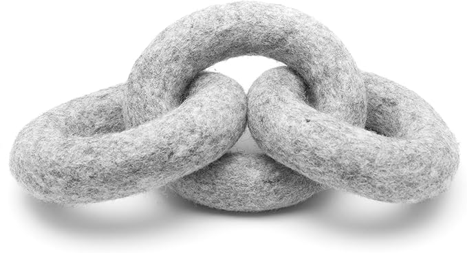 Glaciart One Felted Wool Dog Chew Rings | Durable Dog Chew Toy, Puppy Chew Toys for Teething & Dog Teeth Cleaning | Pet Toys Fetch Games & for Anxiety/Boredom | Great for Small, Medium or Large Dogs