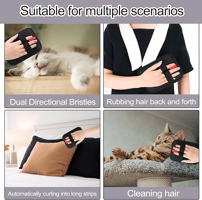 3 Pcs Pet Hair Remover Gloves Reusable Electrostatic Cat Dog Hair Remover Glove Pet Hair Removal Tool for Couch Furniture Curtain Carpet
