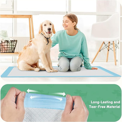 DUMOS 100 Count Puppy Pads for Dogs, 22" x 22" Potty Puppy Training Pad, Dog Cat Pee Pads, Super Absorbency Disposable Pet Leakproof Quick Drying Pad