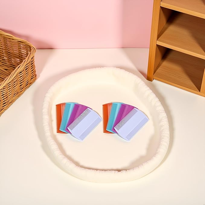 8 Pcs Random Color Lice Combs, Double Sided Pet Combs, Cat Dog Pet Grooming Fine Tooth Hair Dog Combs
