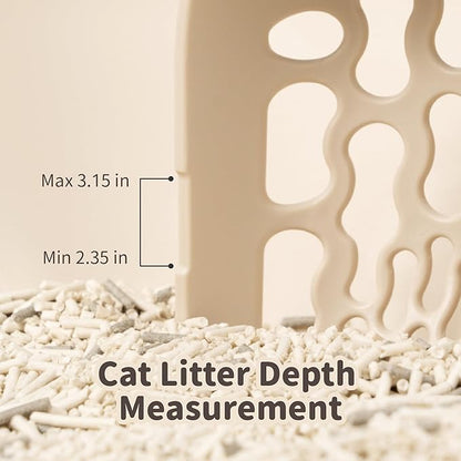Lady N Cat Litter Scoop for Clumping Litter, Dual-Size 8-Shaped Holes for Fast Sifting, Works with Tofu, Clay, Corn & Wood, Durable ABS Plastic