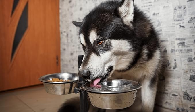 Stainless Steel Dog Bowls Set, 2 Pack for Replacement Dogs Bowl Stand, 8 Cups Metal Dog Bowls, 9 Inch Wide Medium Large Dogs Water Bowl for Raised Feeder with Opening 8.25" - 8.6"