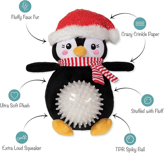 Fringe Studio Pet Toy, Play IT Cool Penguin Plush Dog Toy, PetShop Collection (314632)