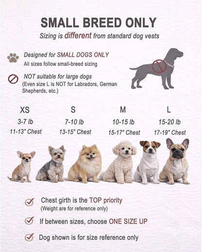 Service Dog Vest for Small Breed Dogs with ID Tag – Lightweight Puppy Harness and Leash Set with 6 PCS Patches, Ideal Service Animal Vest for Training, Complete Service Dog Gear, Red, M