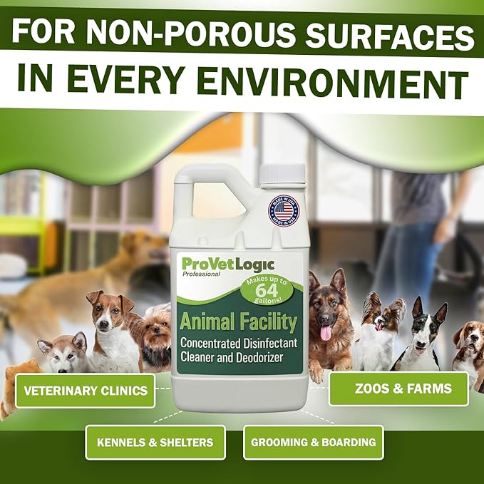 ProVetLogic Animal Facility Disinfectant Cleaner & Deodorizer (Concentrated) - 0.5 Gallon