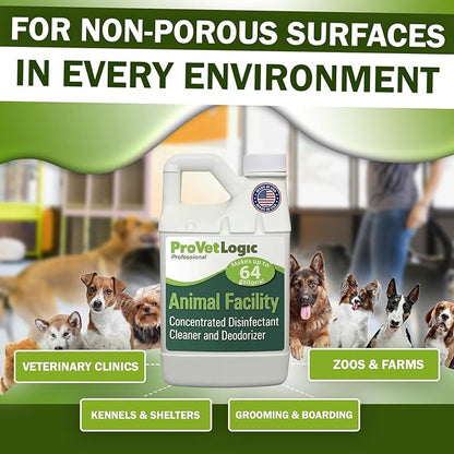 ProVetLogic Animal Facility Disinfectant Cleaner & Deodorizer (Concentrated) - 0.5 Gallon