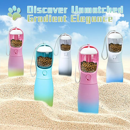 Travel Dog Water Bottles, Portable Dog Essentials for Outdoor, Trendy Pet Accessories for Small Medium Large Dogs, Food Grade Dog Water Bowl Dispenser, Gifts for Dogs (19Oz, Blue&Green)