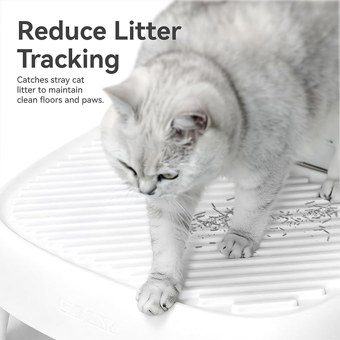 Open-X Ramp by CATLINK, Cat Ramp for Self Cleaning Cat Litter Box, Custom Fit for Open-X, Easy Entry for Small & Elderly Cats (White)