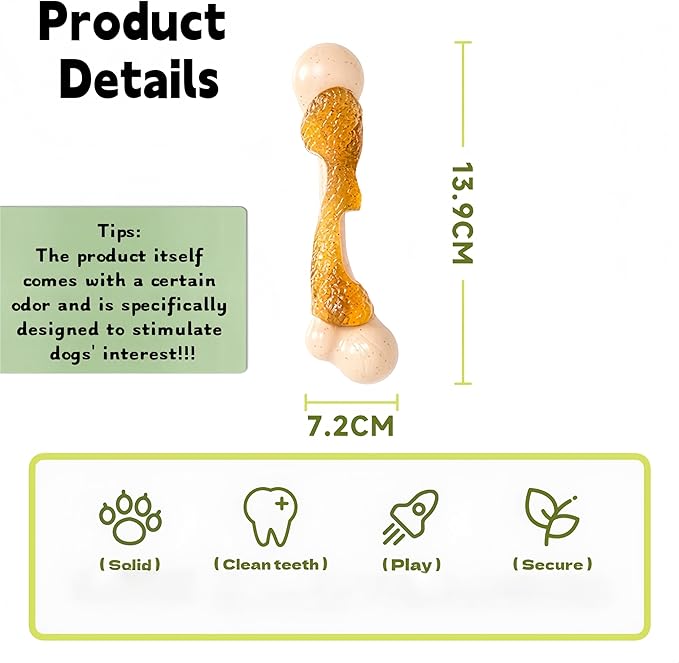 Scented Puppy Teething Toys: Natural Puppies Chew Toys to Clean Teeth or Relieve Boredom - Birthday Gift Chew Toys for Dogs (Puppy 5-15lbs, Small Bone)