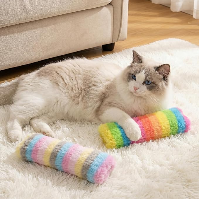 Cat Toys Pillows 6Pcs Catnip Kicker Toys for Cats Promotes Kitty Exercise