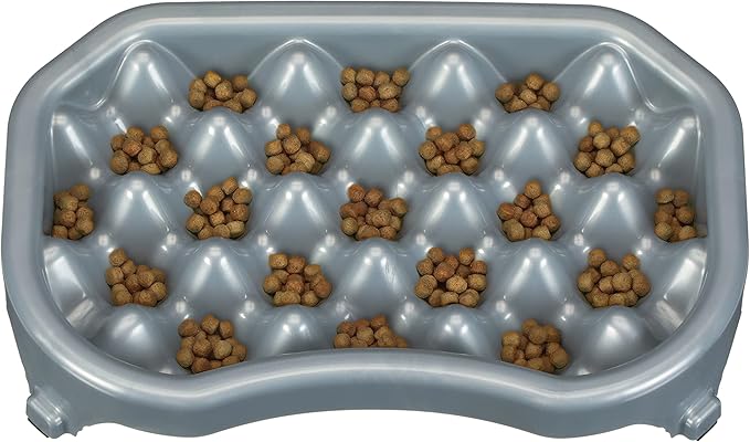 Neater Pet Brands Neater Slow Feeder Dog Bowls, Slows Down Fast Eaters to Help Digestion & Prevent Overeating, Non-Slip Food Bowl, BPA-Free, Holds 2.5 Cup of Food for Small to Medium Breed or Puppy