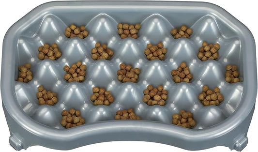 Neater Pet Brands Neater Slow Feeder Dog Bowls, Slows Down Fast Eaters to Help Digestion & Prevent Overeating, Non-Slip Food Bowl, BPA-Free, Holds 2.5 Cup of Food for Small to Medium Breed or Puppy