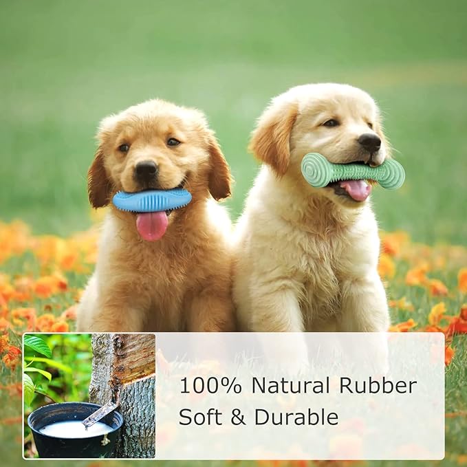 Dog Chew Toys for Puppy Teething, 3Pack 2-8 Months Puppies Teething Toys Soft & Durable Puppy Toys for Cleaning Teeth and Protects Oral Health Both Small Dogs & Medium Dog Suitable (6 Pack)
