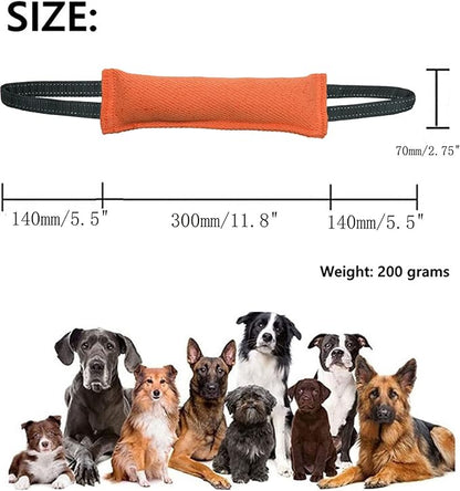 Clysrou Dog Tug Toy Tough Jute Bite Pillow Lasting Training Equipment Puppy to Large Dogs Interactive