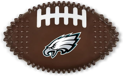 NFL Philadelphia Eagles Mega-chew Hard Nylon Bacon-flavored Dog Bone Football Chew Toy. Interactive, Durable Tasty Fun for Aggressive Chewers