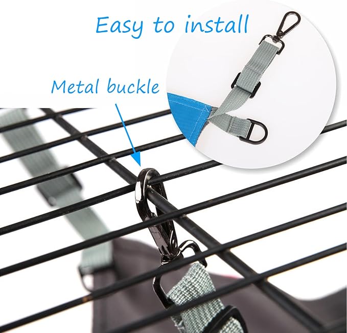 Cat Hammock Hanging Sleeping Mat Adjustable Straps Waterproof Cage Pet Hammock Suitable for Both Summer and Winter Suitable for Puppies Rabbits Cats or Other Pets, magenta