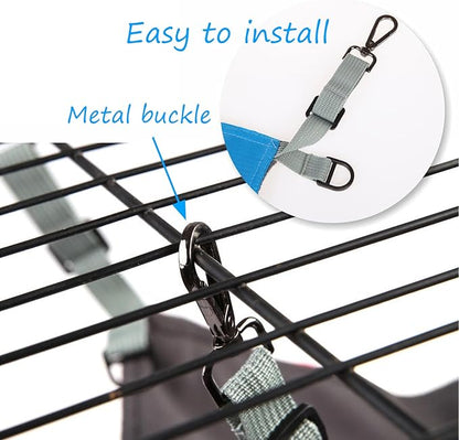 Cat Hammock Hanging Sleeping Mat Adjustable Straps Waterproof Cage Pet Hammock Suitable for Both Summer and Winter Suitable for Puppies Rabbits Cats or Other Pets, magenta