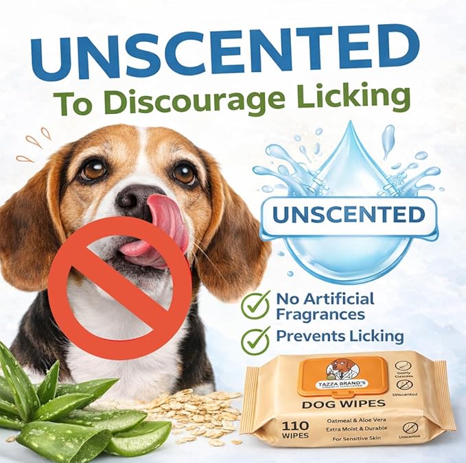 Tazza Pet Cleaning Wipes, 440 Count – Bulk Deodorizing and Hypoallergenic