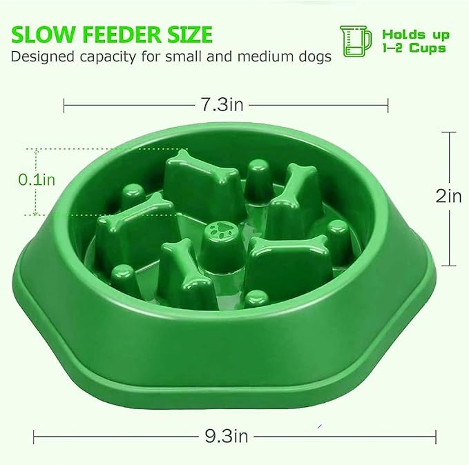 Sefa Slow Feeder Dog Bowl for Small/Medium Dogs, Anti-Choking Slow Feeder Bowl, Slow Feeding Puzzle Bowl, Anti-Slip Dog Bowl with Interactive Bone Shape Food Design, Polypropylene Material. (Blue)