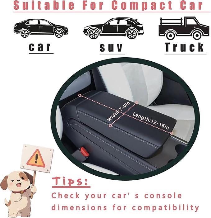 Cullaby Console Dog Car Seat - Portable Dogs Armrest Booster Seat for Small Dog, Anti-Collapse Pet Car Seat with Soft Cushion Safety Belt, Support Pet Up to 11lbs (Pink Daisy)