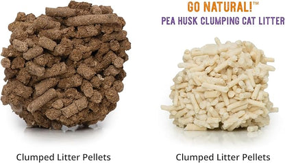 Catit - Go Natural Pea Husk Clumping Cat Litter - Dust Free,Easy Cleaning & Scooping,Flushable Kitty Litter with Odor Control & Subtle Fragrance - 12.3 Lbs,Vanilla Scented,(Pack of 2)