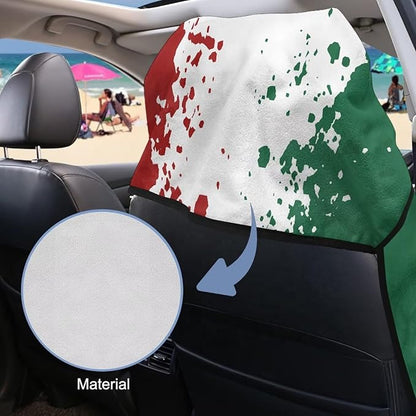 SEANATIVE Mexican Flag Car Seat Cover Protector Front Seats Car Towel, for Gym, Running, Swimming, Beach and Hiking, Sweat Towel Bucket Seat Covers for Trucks SUV Jeep
